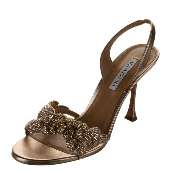 Aquazzura Shoes - Aquazzura Galactic Flower Slingback Sandal 95cm
